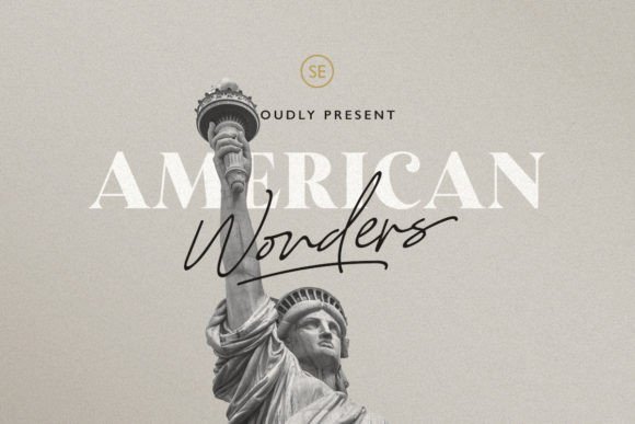 American Wonders Font: Signature Script for Editorial Design