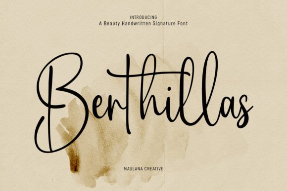 Berthillas: A Premium Script Font for Strong Campaign Impact