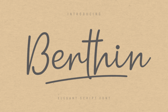 Berthin: A Graceful Script Font for Editorial Design