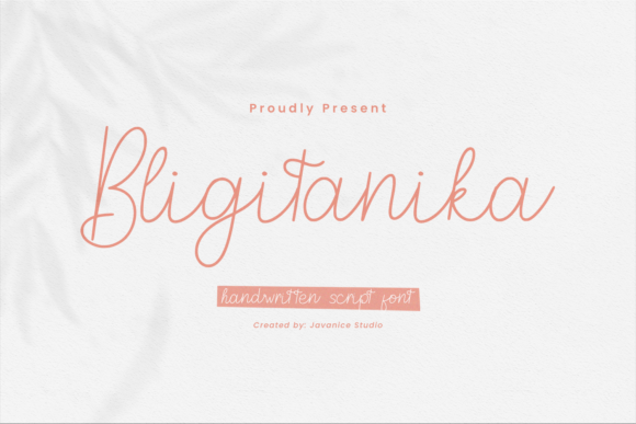 Bligitanika: A Handwritten Script Font for Creative Makers