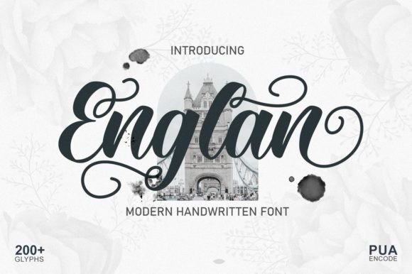 Englan Font: A Romantic Script for Editorial Elegance