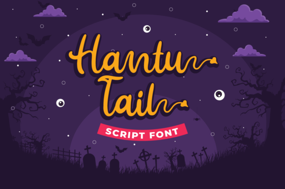 Hantu Tail: A Halloween Script Font for Editorial Magic