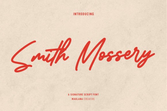 Smith Mossery: A Modern Script Font for Eye-Catching Branding
