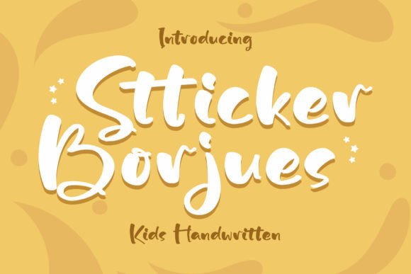 Stticker Borjues: A Playful Script Font for Creative Projects