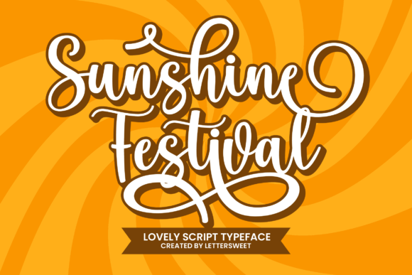 Sunshine Festival Font for Handmade and Wedding Designs